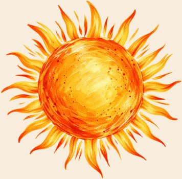 Sun / painted illustration